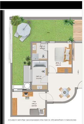 תמונה של בבלעדיות להשכרה דירת גן 3 חד בפרדסים הרצליה